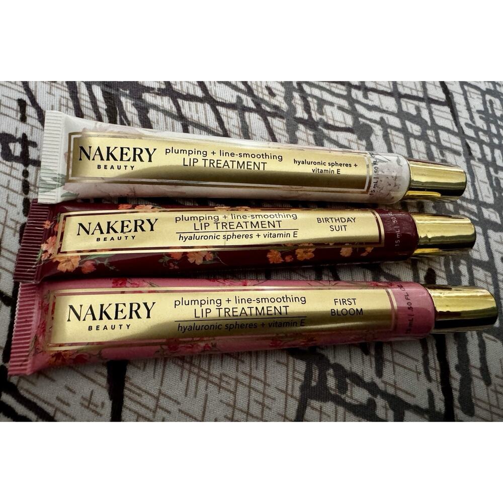 3 Nakery Plumping & Smoothing Treatment. Birthday Suit, First Bloom & Hyaluronic